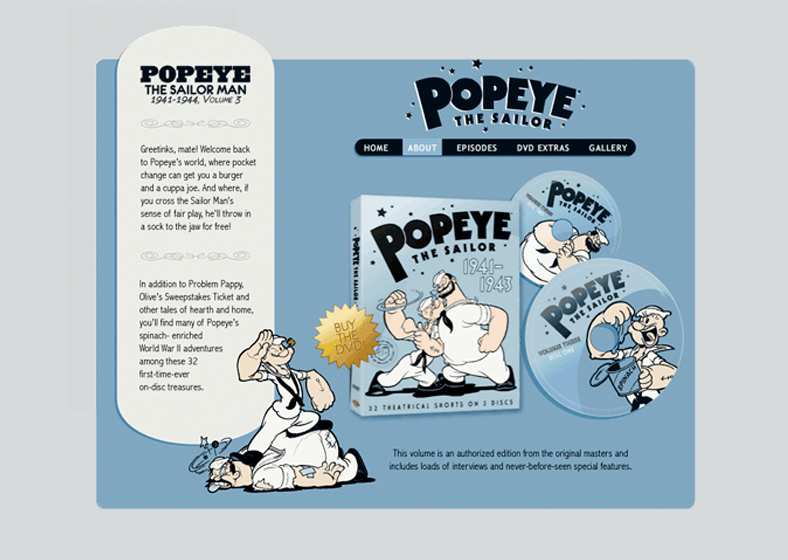 Popeye DVD Launch Site